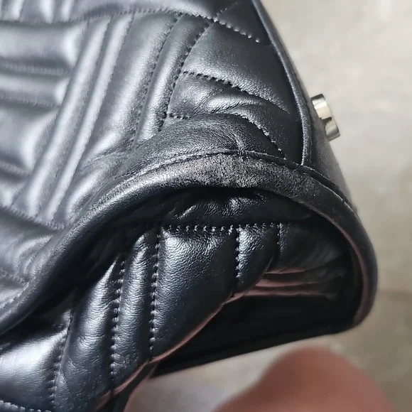 Michael Kors Black Geometric Quilted Shoulder Bag - Picture 15 of 16